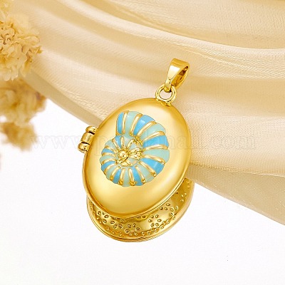 Латунь эмаль Locket подвески&nbsp;LS-KK-F912-07G-1