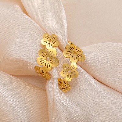 Кольца-манжеты из нержавеющей стали 304 для женщин&nbsp;LS-RJEW-K302-02G-1