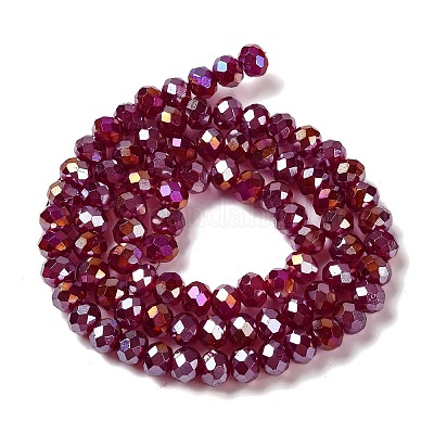 Запекание гальванических нитей стеклянных бусин DGLA-A039-J8mm-B19-1