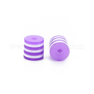 Смоляные бусины в полоску Гана&nbsp;RESI-YWC0001-01-1