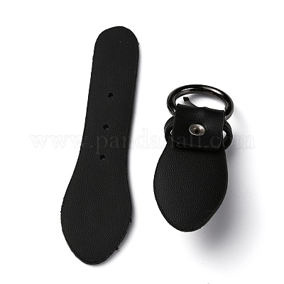 Черные пряжки из искусственной кожи FIND-WH0111-285B-1