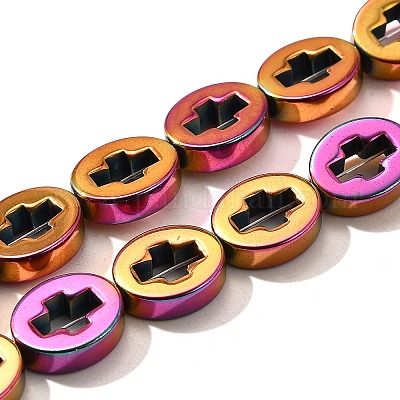 Гальванические нити из синтетических немагнитных гематитовых бусин G-L613-Z01-02I-1