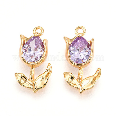 Латунные микро проложить кубического циркония подвески KK-N262-115A-G-1