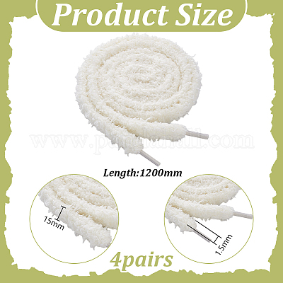 4 пара шнурков из плюшевой ткани&nbsp;AJEW-HY0002-72A-1