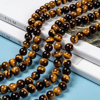Природных тигровый глаз бисер нитей&nbsp;G-J303-11-8mm-1