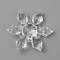 Christmas Transparent Acrylic Connector Charms, Snowflake Links, Cerise, 28.5x25x6.5mm, Hole: 2mm