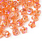 1-Hole Transparent Acrylic Buttons, AB Color Plated, Star, Coral, 13.5x14x11.5mm, Hole: 2.5mm, about 460pcs/500g