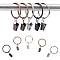 Iron Heavy Duty Curtain Clips, Mixed Color, 66mm, 5 colors, 6pcs/color, 30pcs/set