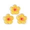 Flower Series Resin Cabochons, Wintersweet, Yellow, 24x7mm