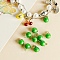 Alloy Enamel Charms, Fruits Charms, Golden, Apple, 13x9mm