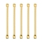 Brass Connector Charms, Bar Links, Cadmium Free & Nickel Free & Lead Free, Real 18K Gold Plated, 25x2x1mm, Hole: 1mm
