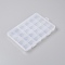 Plastic Storage Box, 24 Grid, Rectangle, White, 18.7x13x2.2cm