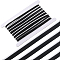 10 Yards Polyester Ribbons, for Garment Accessories, Black, 3/8 inch(11mm)