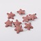 Synthetic Lava Rock Bead Strands, Star, Dyed, Pink, 40x40x10mm, Hole: 1mm, about 12pcs/strand, 16.1 inch