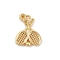 Brass Pendants, Cadmium Free & Lead Free, Rackets, with Jump Ring, Real 18K Gold Plated, 17.5x13x2.5mm, Hole: 3.5mm