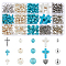 DIY Cross Jewelry Making Finding Kit, Including Synthetic Magnesite & Turquoise & Plastic Beads, Alloy Links & Pendants, Mixed Color, 6mm, Hole: 1mm