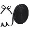 Polyester Ribbons, Garment Accessories, Black, 3/8 inch(10mm)
