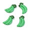 Opaque Resin Decoden Cabochons, Imitation Food, Pea, Green, 25x14x6mm