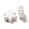 Opaque Acrylic Beads, Christmas Snowflake, White, 14.5x13x6mm, Hole: 4mm