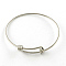 Tarnish Resistant Adjustable 201 Stainless Steel Expandable Bangle Making, Stainless Steel Color, 55mm