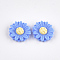 Resin Cabochons, Sunflower, Cornflower Blue, 15x5mm