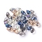 Eletroplated Glass Beads, Faceted, teardrop, Mixed Color, 13x8mm, Hole: 1mm