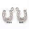 Tibetan Style Alloy Charms, Horseshoes, Cadmium Free & Lead Free, Antique Silver, 14x12x2mm, Hole: 1.5mm