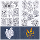 Эскиз водорастворимого средства для вышивания ПВА&nbsp;DIY-WH0514-020-1