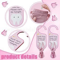 2 шт. вешалка для двери Зубная фея из тополевой фанеры&nbsp;AJEW-NB0007-14A