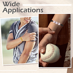 20шт 2 цвета спортивные браслеты из акриловых бусин для мужчин и женщин&nbsp;BJEW-SP0001-22