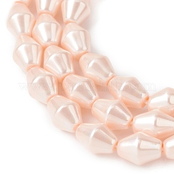 Нити бусин-имитаторов из гальванизированного непрозрачного стекла с имитацией жемчуга&nbsp;EGLA-H113-05A