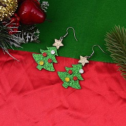 Рождественские акриловые серьги-подвески&nbsp;FS-WGDBFB5-03
