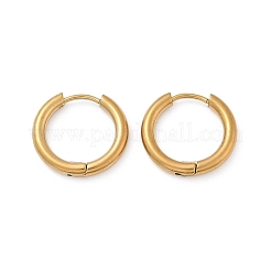 202 серьги-кольца из нержавеющей стали Huggie Hoop&nbsp;X-EJEW-F111A-16mm-G