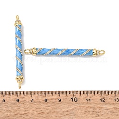 Шармы-соединители из латуни с микропаве из прозрачного кубического циркония&nbsp;KK-C143-50G-01