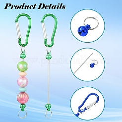 10шт 5 цвета алюминиевые карабины для скалолазания AJEW-YW0001-22