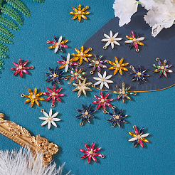 24шт 6 цвета акриловые подвески со стразами&nbsp;FIND-TA0002-79