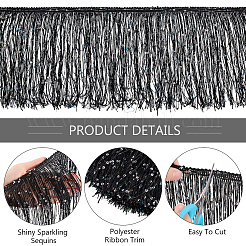 5 м отделочная лента из полиэстера с пайетками и кисточками&nbsp;OCOR-BC0006-56A