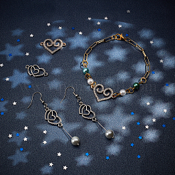 20 шт. 2-цветные литые хрустальные звенья со стразами&nbsp;ALRI-PH0001-22