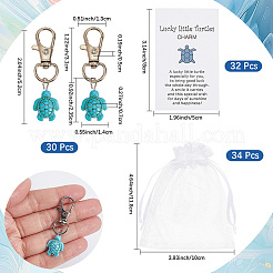 1 коробка подвеска в виде черепахи из смолы&nbsp;HJEW-CP0001-26