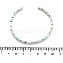 Латунные браслеты с открытыми манжетами для женщин&nbsp;BJEW-G736-12P-01