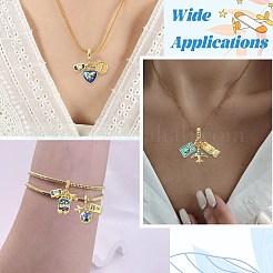 7 шт. 7 стиля латунные эмалевые европейские подвески в виде самолета&nbsp;KK-CJ0004-10