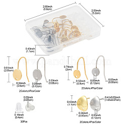 24 шт. крючки для сережек из нержавеющей стали 304&nbsp;STAS-FS0001-94