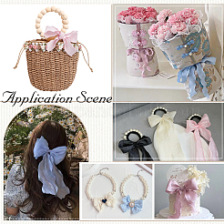 Лента из полиэстера с рюшами длиной 10 м для пришивания украшений&nbsp;OCOR-WH20007-02C