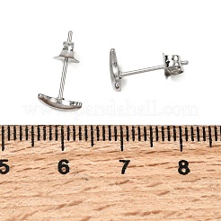 Серьги-гвоздики из нержавеющей стали 304 для женщин&nbsp;LS-EJEW-G459-01B-P