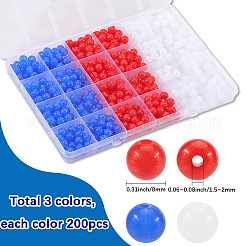 600 шт. 3-цветные акриловые бусины с имитацией желе на тему Дня независимости&nbsp;SACR-SP0001-20