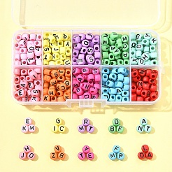 450шт 10 стиля непрозрачные акриловые бусины&nbsp;OACR-FS0004-02