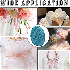 20 ярд эластичной кружевной отделки из полиэстера с рюшами&nbsp;EW-WH0018-01C