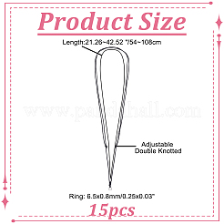 15шт регулируемые вощеные шнуры для изготовления ожерелий&nbsp;NJEW-HY0001-07