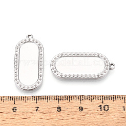 Оправы для подвесок из нержавеющей стали 304 в виде кабошонов&nbsp;STAS-T067-20P