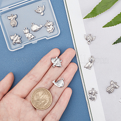 12 шт. 6 стиля подвесок и кулонов из нержавеющей стали 201&nbsp;STAS-UN0034-71